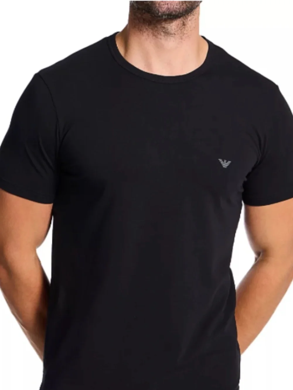 EMPORIO ARMANI cotton stretch jersey crew neck T-shirt 2 pack, NEW WITH TAGS